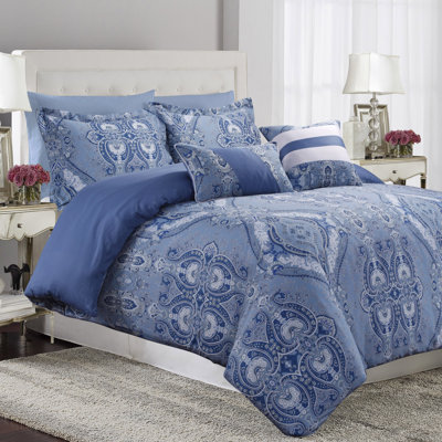 Atlantis Traditional Egyptian-Quality Cotton Damask Duvet Cover