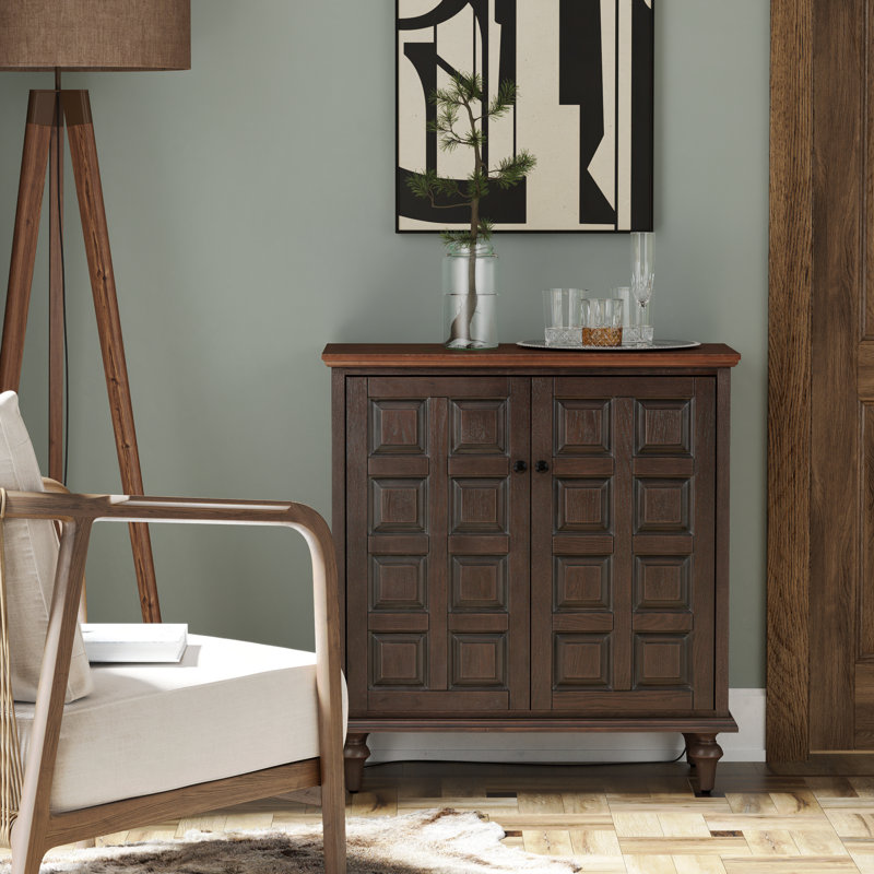 Armoire de rangement 2 portes Doelling, Brun / Noyer