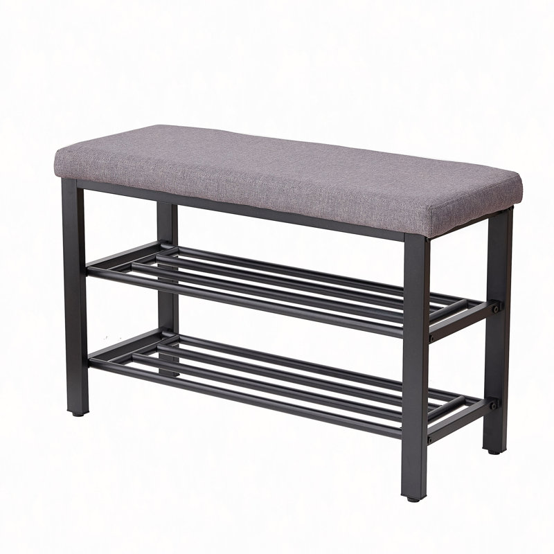 Shoe Bench, Storage Bench, Entryway Bench With Cushion, Shoe Shelf With Seat, Space-Saving, Style, For Living Room, Bedroom, Hallway