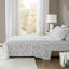 Ensemble de draps 4 pièces avec flocons de neige noirs, flanelle 100% coton, dimensions surdimensionnées allant jusqu'à 18 po de hauteur, douceur supérieure, drap-housse élastique, pré-rétréci