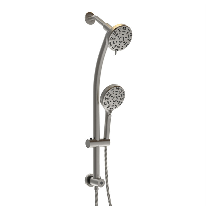 Multifunction 4.7" Dual Shower Head Round Shower, Brushed Nickel