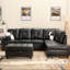 Faux Leather L-Shaped Sectional-29987294-29987295