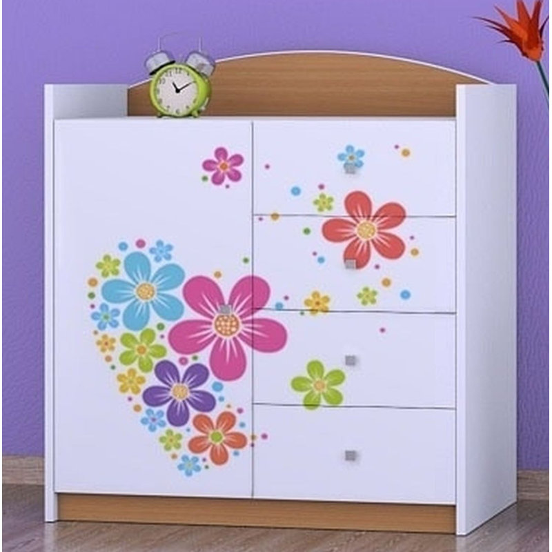 Niemi Kids 4 - Drawer Combo Dresser, Beech