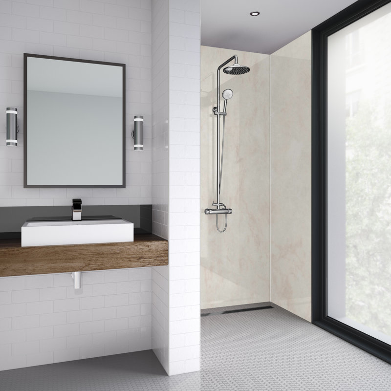 60mm 59mm W x 242mm H Decorative Wall Panel with Glass