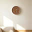 Horloge murale ronde brune-649191592