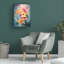 Art mural sur toile tendue - Fleurs murales, couteau à palette HD étendu «Imagine It Images» pour décoration de salon, de chambre à coucher ou de bureau - 24 x 32