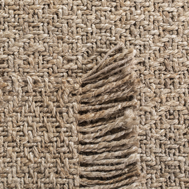 Weinstock Natural Fiber Hand Woven Jute Solid Color Rug, Rectangle 8' x 10'