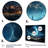 White And Blue Cosmic Space Landscape I - Planets 4 Piece Wall Art Set-345259117