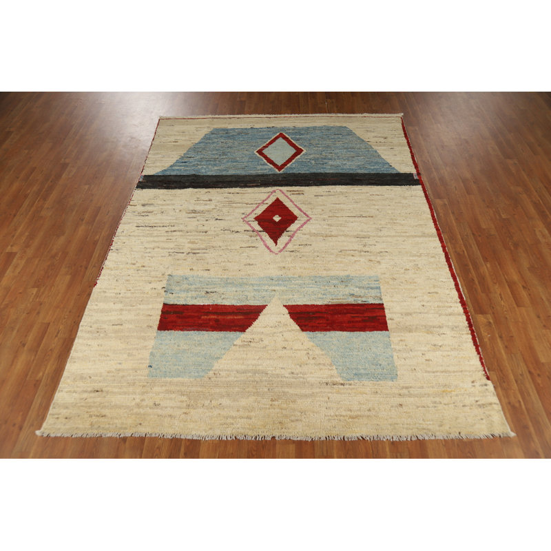 Tapis oriental géométrique marocain 7 x 9