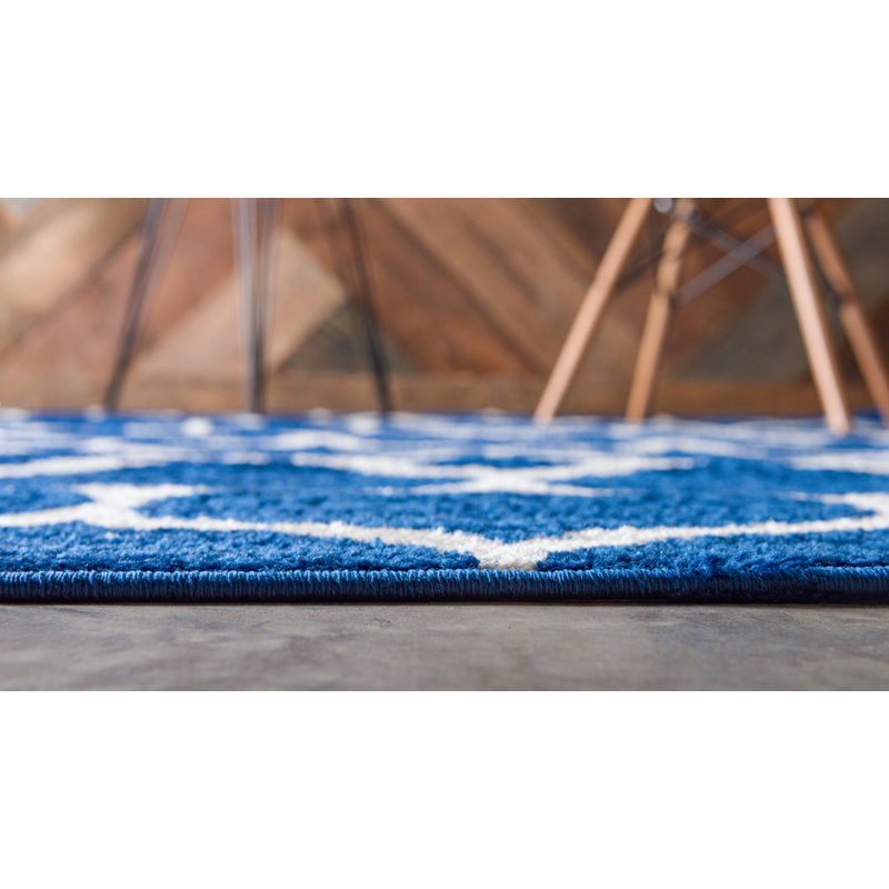 Llanet Geometric Indoor Rug, Round 7'1"