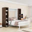 Grand lit escamotable en bois avec tablettes de rangement à pousser-1651962517