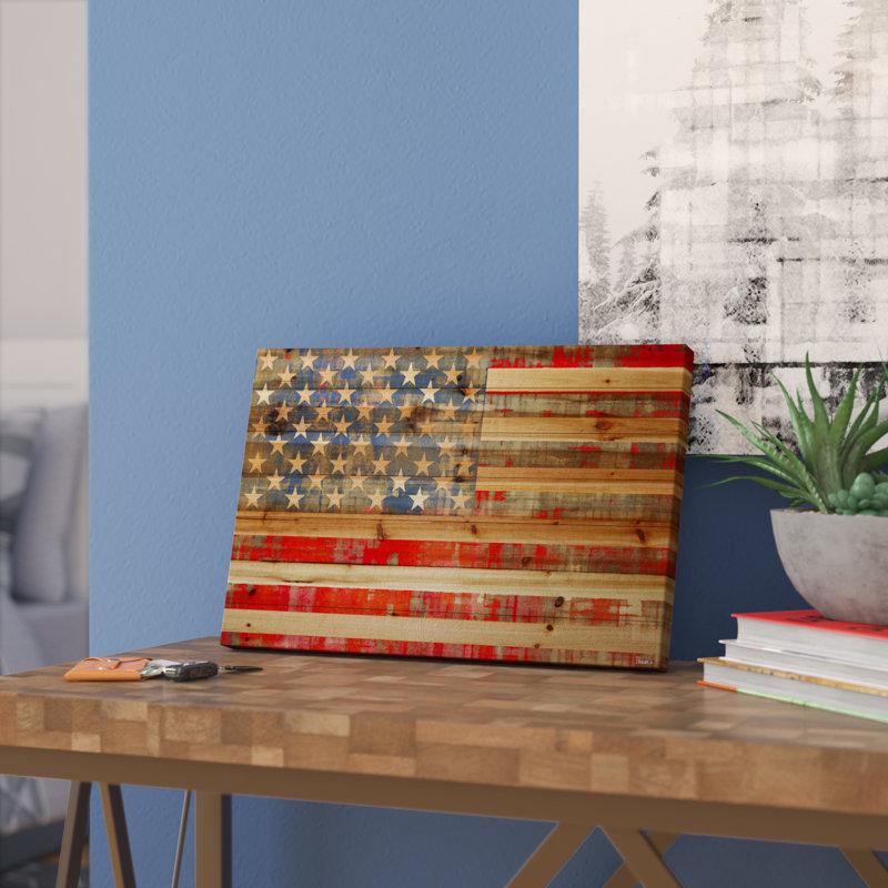 «American Dream» par Parvez Taj - impression sur bois, H 30 po x l 60 po