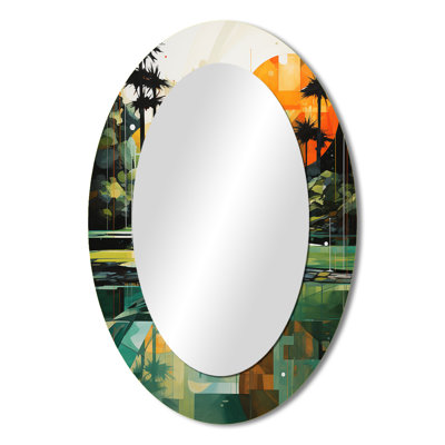 Golf Putting Paradise - Country Oval Wall Mirror