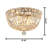Ida 4-Light Gold Flush Mount With Clear Crystal Accents