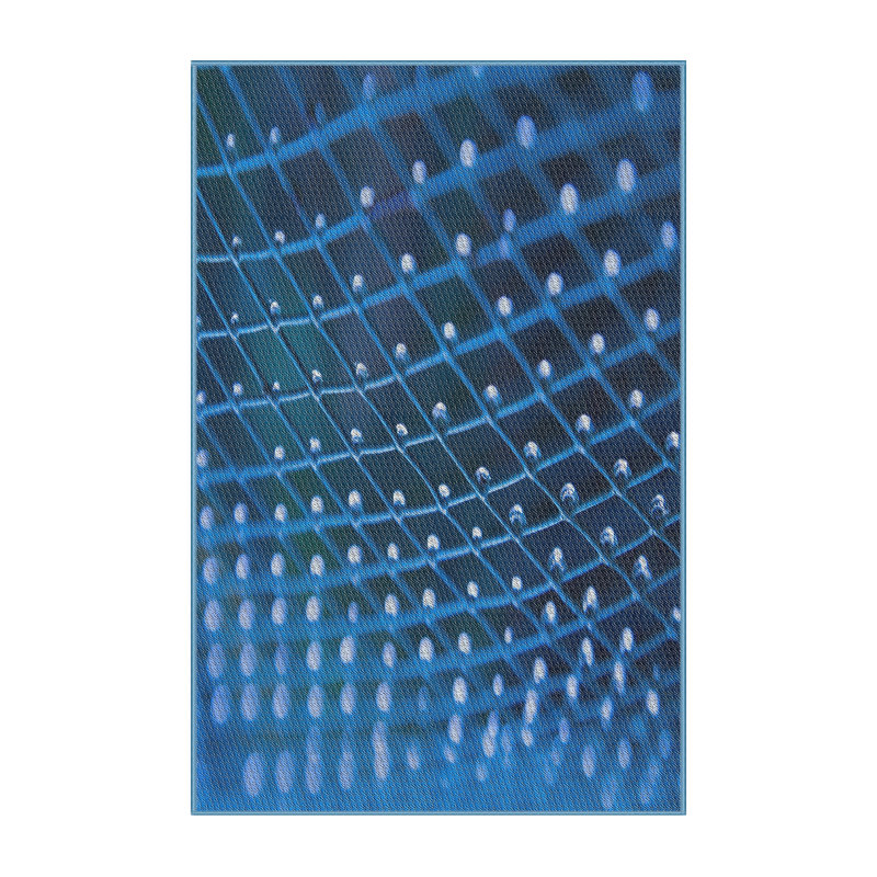 Tapis de zone bleue à motifs, Rectangle 2 pi x 4 pi
