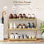 HOMCOM Bamboo Shoe Rack, Folding Shoe Shelf-799607740