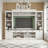 Farmhouse Entertainment Wall Unit Set With Bookshelf For Tvs Up To 70"-1616051561