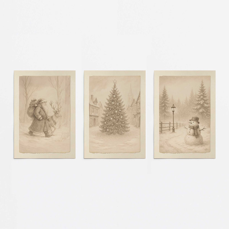 Voyage de Noël, reproductions d'art, H 24 po x l 54 po