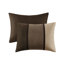 Édredon 7 pièces en faux suède - Tissu froissé, pièce de coussins décoratifs, lavable à la machine, jupe de lit brodée-120264749