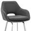Tabouret de comptoir pivotant en similicuir et en acier inoxydable-1049330037-1049330039