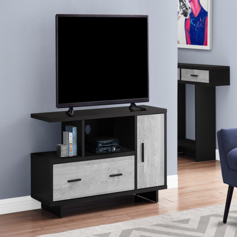 Nuss TV Stand for TVs up to 50", Black/Gray