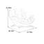 Chaise berçante ergonomique en métal capitonné-111875321