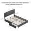 Structure de lit tapissier gris foncé avec 4 tiroirs Joden-1022928157