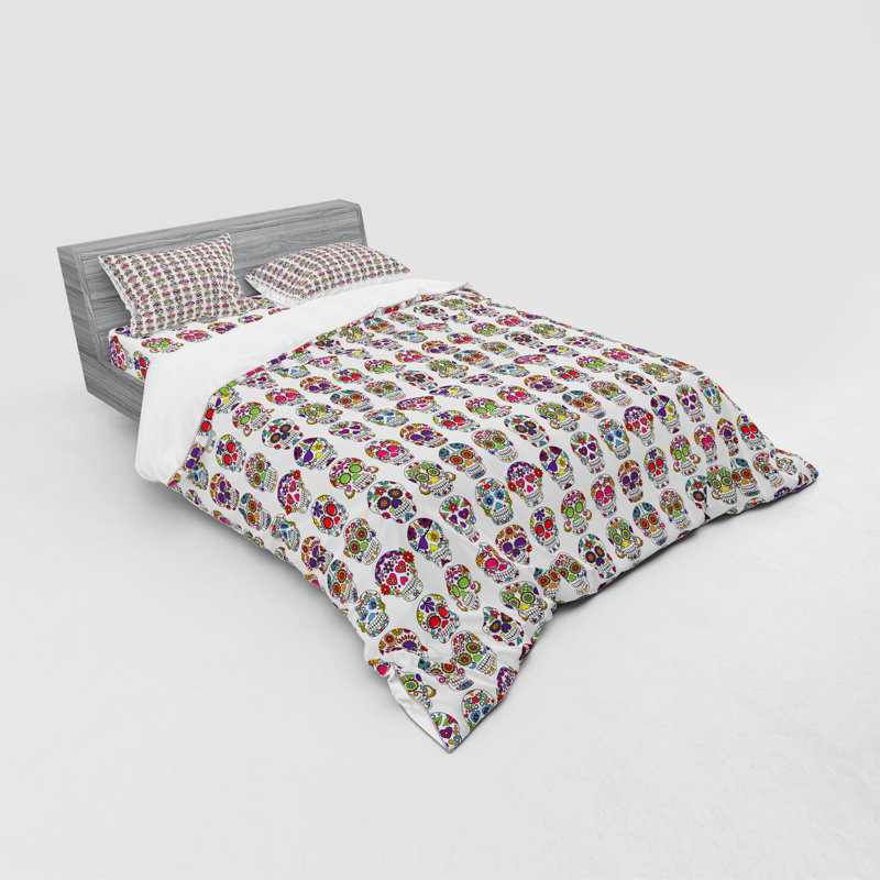 Ensemble de housse de couette en microfibre vert / bleu / rouge, Housse de couette grand + 3 pièces supplémentair