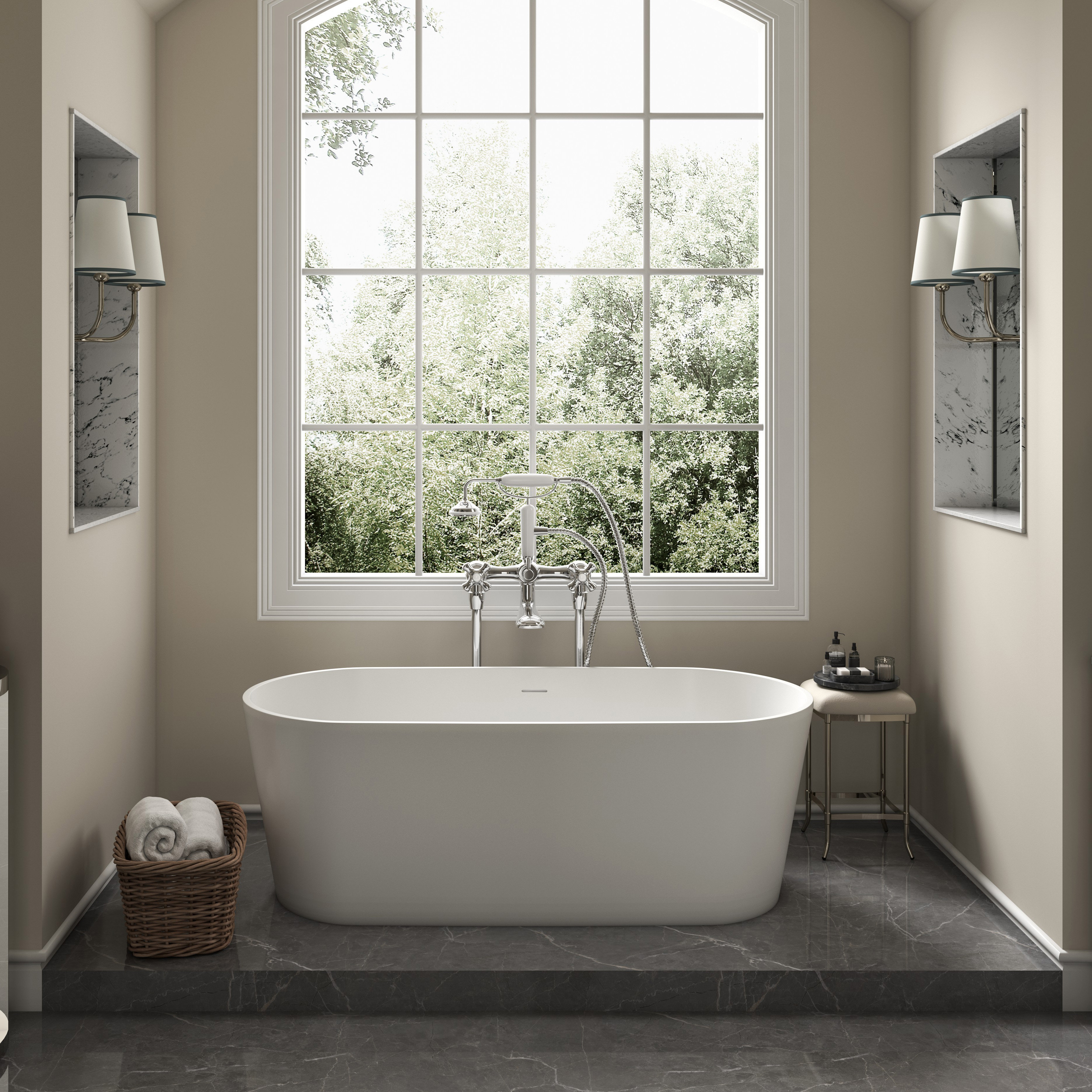 High End Freestanding Bathtubs With Wood Bridge - WETSTYLE