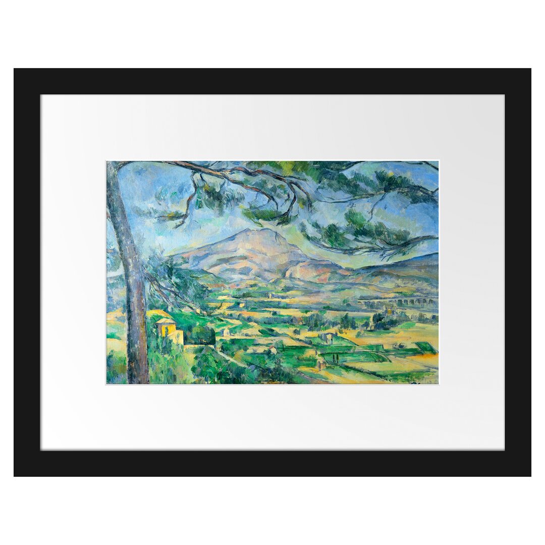 Gerahmter Kunstdruck Mont Sainte-Victoireca von Paul Cezanne