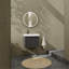 Meuble-lavabo 24 po avec lavabo en céramique, meuble-lavabo flottant mural, armoire de rangement en bois avec portes doubles pour la salle de bain, noir