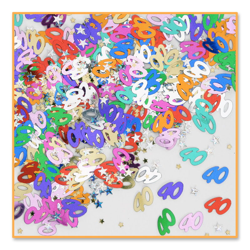 40 et confettis étoiles