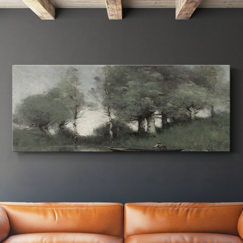 Série paysage - DCLxxvii - Toile tendue avec châssis - Prêt à accrocher, H 12 po x l 30 po