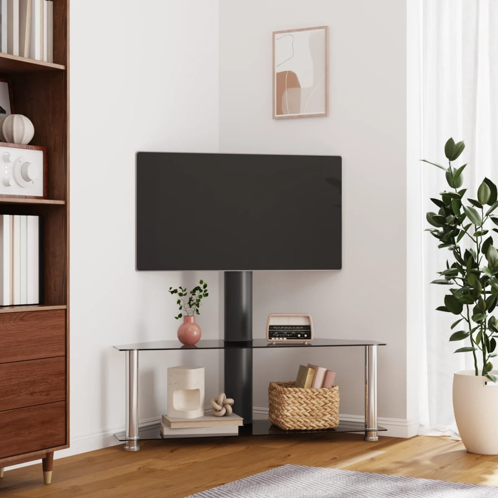 vidaXL TV corner shelf with 2 shelves