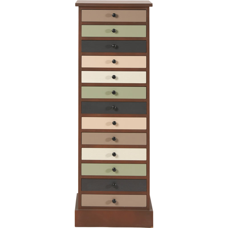 Cecelia 96.52cm W 13 - Drawer Chest of Drawers, Multi Brown/Green
