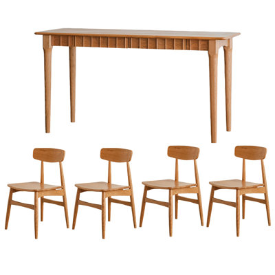 Solid wood refined multi-functional table set