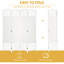 Barrière de cloison blanche, cloison pliante à 4 panneaux, 5,6 pi pour bureau à domicile, cloison d'intimité, écran, espace