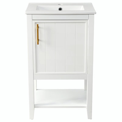 Ensemble de meuble-lavabo simple 20 po avec plateau en céramique Joddie