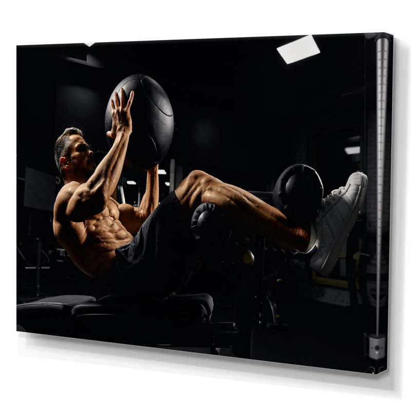 Gym Gym In Action sur impression sur toile, H 30 po x l 40 po x P 1,5 po, Toile tendue