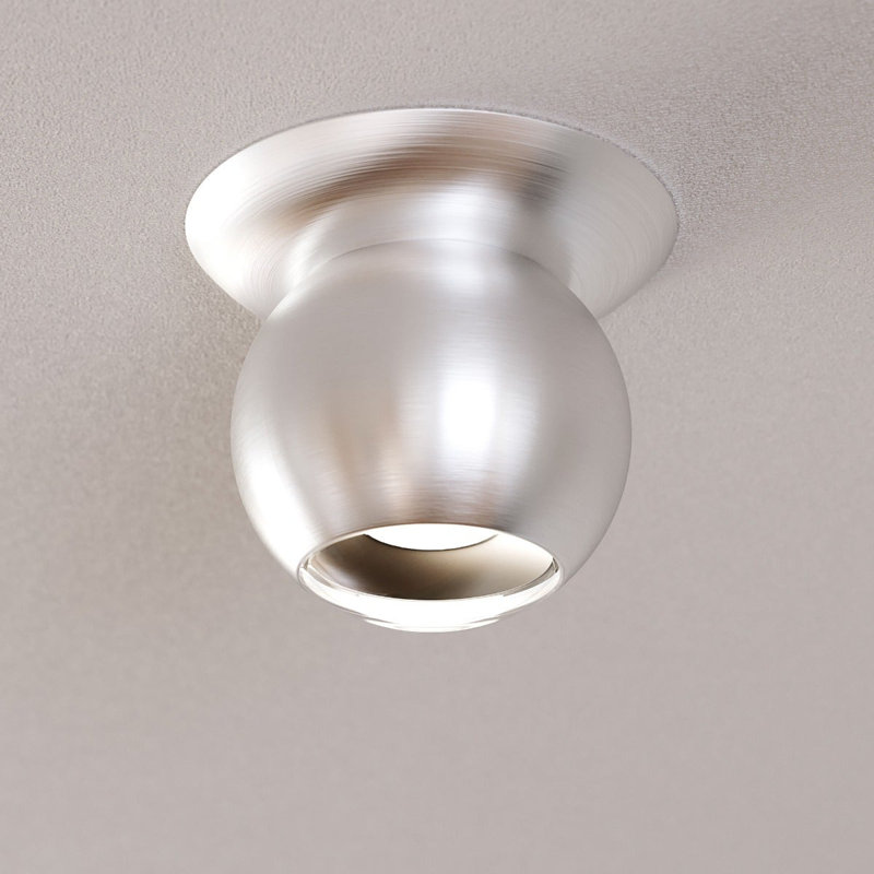 Hemisphere 1 - Light LED Flush Mount, Natural Anodized