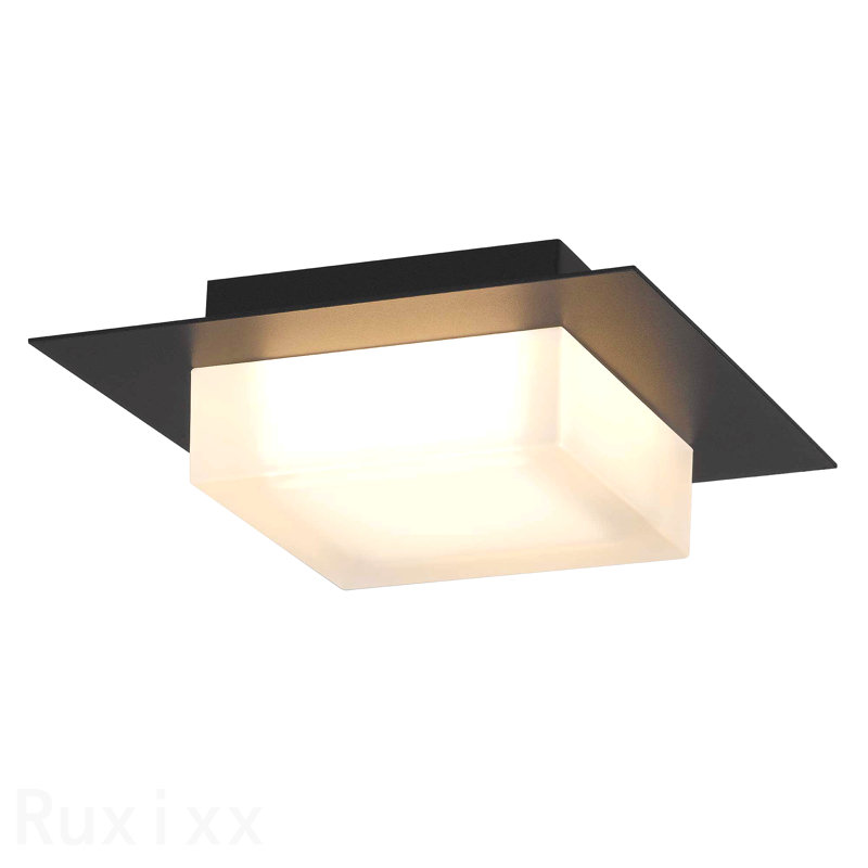 Plafonnier encastré à DEL 8 po, Noir, H 2,75 po x l 8 po x P 8 po