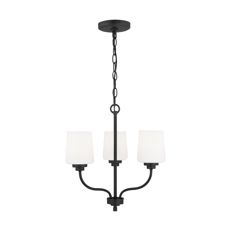 Windom 3 - Light Dimmable Classic / Traditional Chandelier, Midnight Black, No