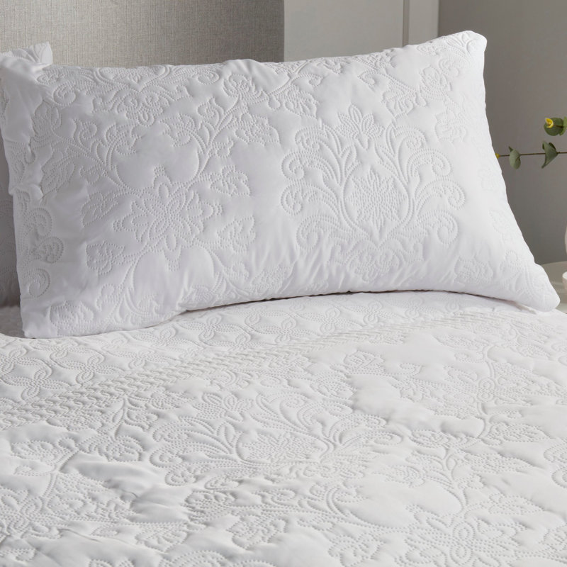 Delante Polyester Solid Colour Duvet Cover Set with Pillowcases, Double - 2 Standard Pillowcases, White