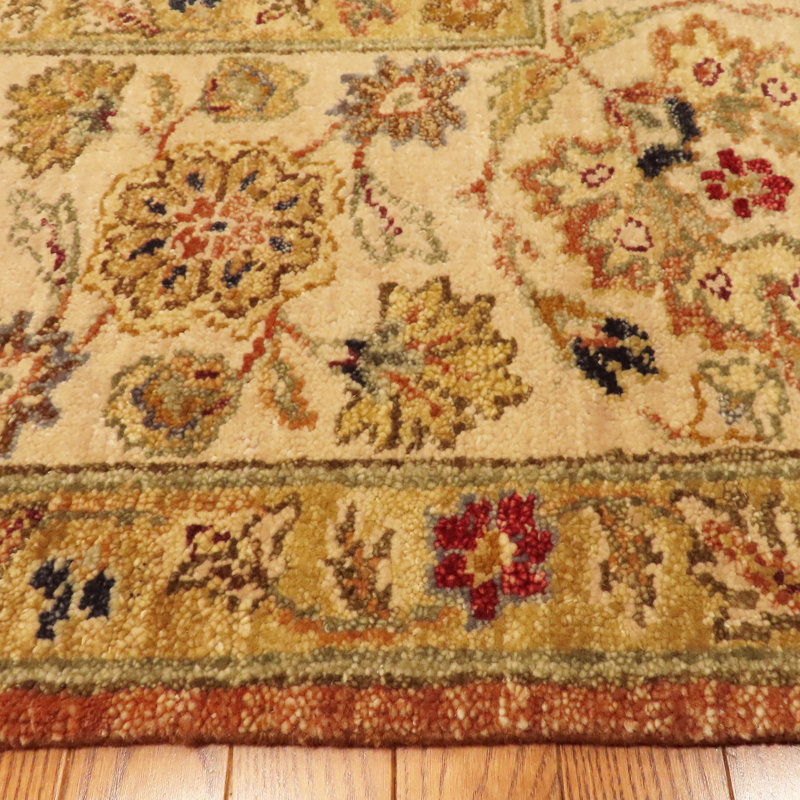 Sovereign Handmade Wool Floral and Oriental Area Rug, Rectangle 9' x 12'