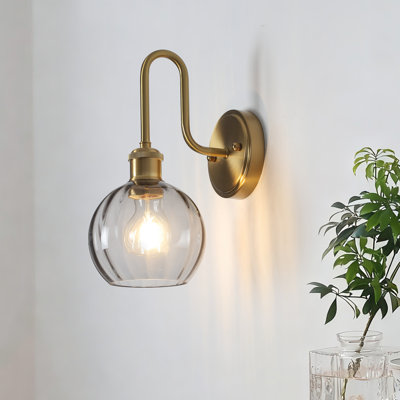 1-Light Dimmable Armed Sconce 