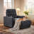 Upholstered Power Reclining Chaise Lounge with Cup Holder and Wireless Charging Function-136747317