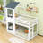 Twin Over Twin Bunk Bed With Safety Features And Roof-264706866
