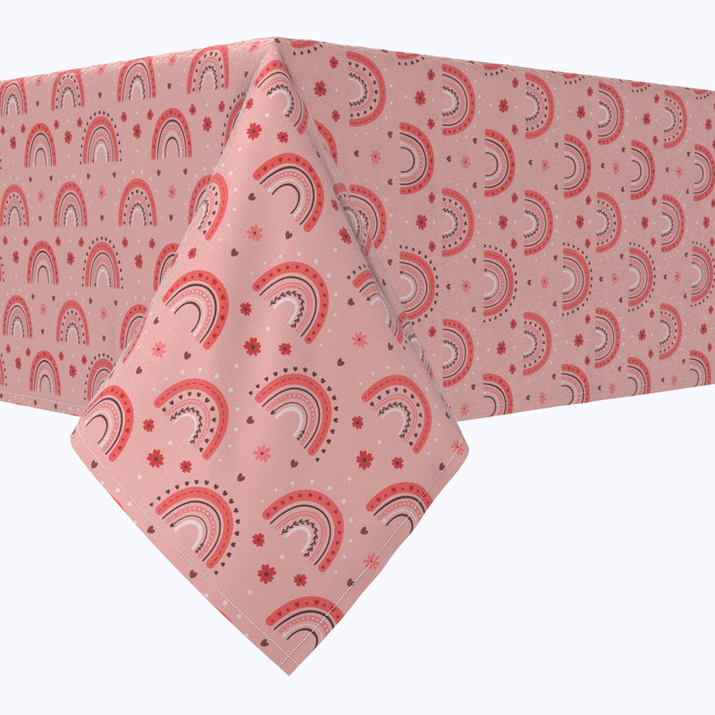 Square Geometric Cotton Twill Tablecloth