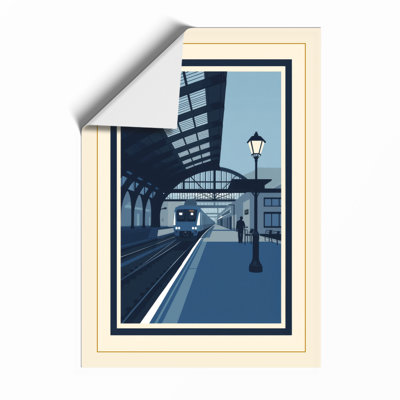 Station Platform Minimalist - Framed Print