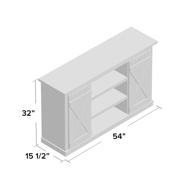 Lorraine TV Stand for TVs Up to 55 with Electric Fireplace Included Three Posts Color: Saw Cut Espresso